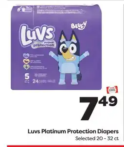 Weis Markets Luvs Platinum Protection Diapers offer