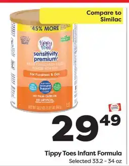 Weis Markets Tippy Toes Infant Formula offer