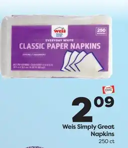 Weis Markets Weis Simply Great Napkins offer