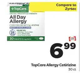 Weis Markets TopCare Allergy Cetirizine offer
