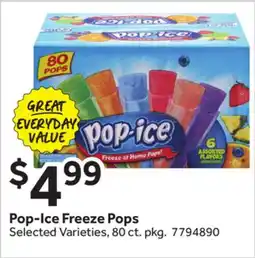 Stop&Shop Pop-Ice Freeze Pops offer