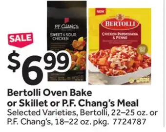 Stop&Shop Bertolli Oven Bake or Skillet or P.F. Chang's Meal offer