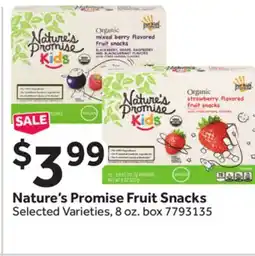 Stop&Shop Nature's Promise Fruit Snacks offer