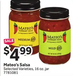 Stop&Shop Mateo's Salsa offer