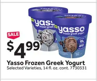 Stop&Shop Yasso Frozen Greek Yogurt offer