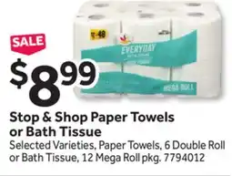 Stop&Shop Stop & Shop Paper Towels or Bath Tissue offer