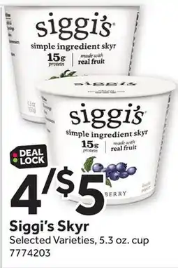 Stop&Shop Siggi's Skyr offer