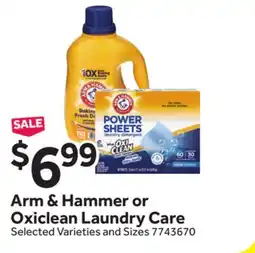 Stop&Shop Arm & Hammer or Oxiclean Laundry Care offer