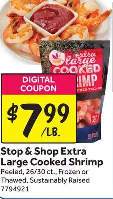 Stop&Shop Stop & Shop Extra Large Cooked Shrimp offer