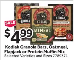 Stop&Shop Kodiak Granola Bars, Oatmeal, Flapjack or Protein Muffin Mix offer