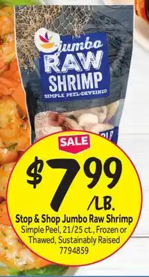 Stop&Shop Stop & Shop Jumbo Raw Shrimp offer