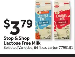 Stop&Shop Stop & Shop Lactose Free Milk offer