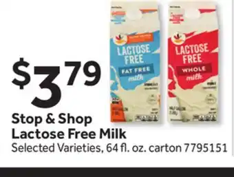 Stop&Shop Stop & Shop Lactose Free Milk offer