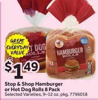 Stop&Shop Stop & Shop Hamburger or Hot Dog Rolls offer