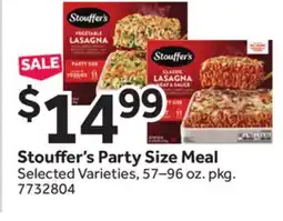 Stop&Shop Stouffer's Party Size Meal offer