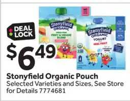 Stop&Shop Stonyfield Organic Pouch offer