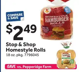 Stop&Shop Stop & Shop Homestyle Rolls offer
