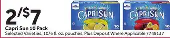 Stop&Shop Capri Sun offer