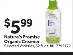 Stop&Shop Nature's Promise Organic Creamer offer