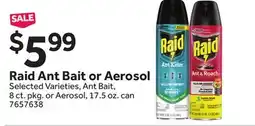 Stop&Shop Raid Ant Bait or Aerosol offer