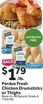Stop&Shop Perdue Fresh Chicken Drumsticks or Thighs offer