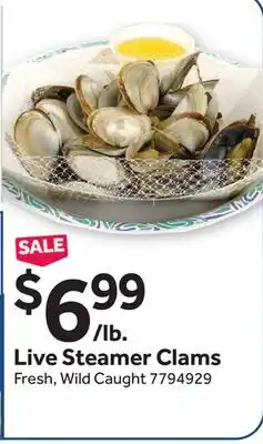 Stop&Shop Live Steamer Clams offer
