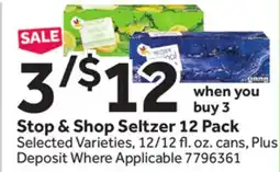 Stop&Shop Stop & Shop Seltzer offer