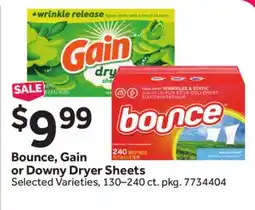 Stop&Shop Bounce, Gain or Downy Dryer Sheets offer
