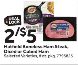 Stop&Shop Hatfield Boneless Ham Steak, Diced or Cubed Ham offer