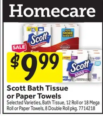 Stop&Shop Scott Bath Tissue or Paper Towels offer
