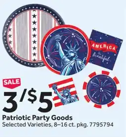 Stop&Shop Patriotic Party Goods offer