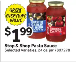 Stop&Shop Stop & Shop Pasta Sauce offer