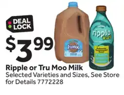 Stop&Shop Ripple or Tru Moo Milk offer