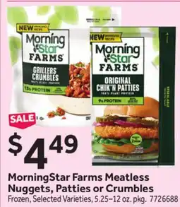 Stop&Shop MorningStar Farms Meatless Nuggets, Patties or Crumbles offer