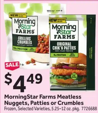 Stop&Shop MorningStar Farms Meatless Nuggets, Patties or Crumbles offer