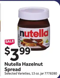 Stop&Shop Nutella Hazelnut Spread offer