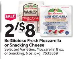 Stop&Shop BelGioioso Fresh Mozzarella or Snacking Cheese offer