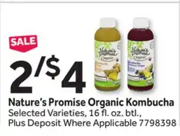 Stop&Shop Nature's Promise Organic Kombucha offer