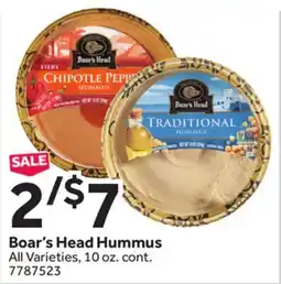 Stop&Shop Boar's Head Hummus offer