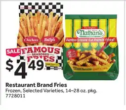 Stop&Shop Restaurant Brand Fries offer
