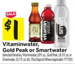 Stop&Shop Vitaminwater, Gold Peak or Smartwater offer