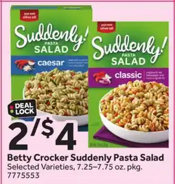 Stop&Shop Betty Crocker Suddenly Pasta Salad offer