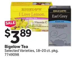 Stop&Shop Bigelow Tea offer