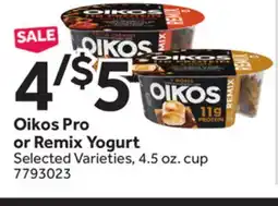 Stop&Shop Oikos Pro or Remix Yogurt offer