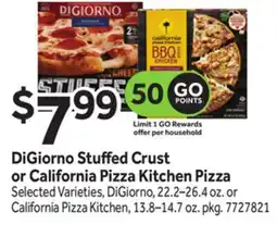 Stop&Shop DiGiorno Stuffed Crust or California Pizza Kitchen Pizza offer
