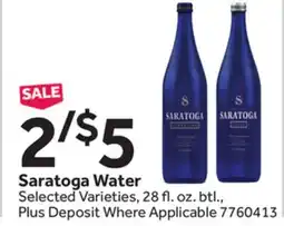 Stop&Shop Saratoga Water offer