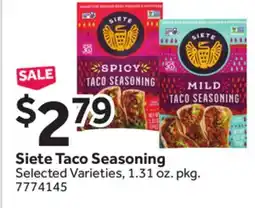 Stop&Shop Siete Taco Seasoning offer