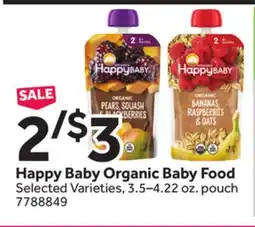 Stop&Shop Happy Baby Organic Baby Food offer