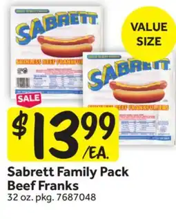 Stop&Shop Sabrett Family Pack Beef Franks offer