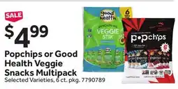 Stop&Shop Popchips or Good Health Veggie Snacks Multipack offer